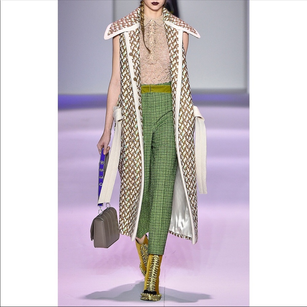 Marco de Vincenzo Runway Tweed Cropped Pants $730